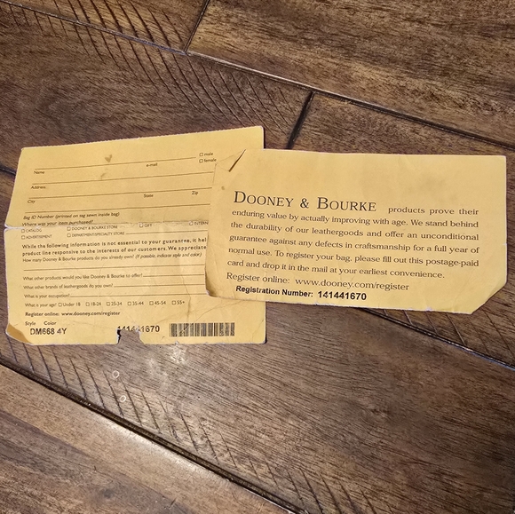 Dooney & Bourke 1975 Logo Satchel Cream Black Red Interior Shoulder Bag - Picture 13 of 14